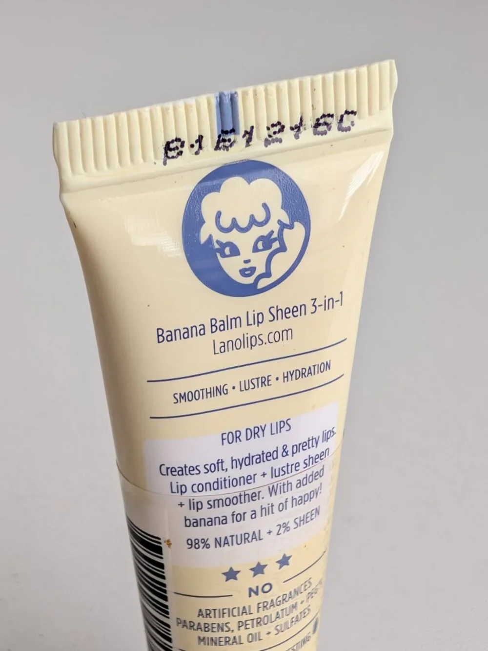 Lanolips Banana Balm Lip Sheen 3-in-1 Lip Balm .42oz Travel Size SEALED